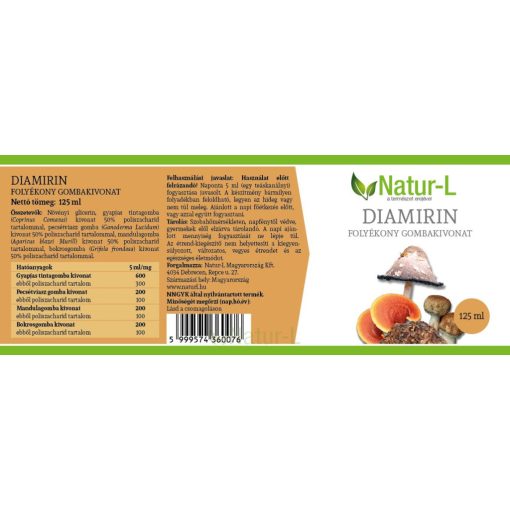 DIAMIRIN folyékony gyógygomba kivonat - A vércukorszint őre