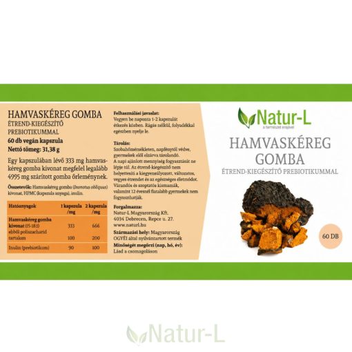 HAMVASKÉREG (CHAGA) GOMBA 3 darabos csomag