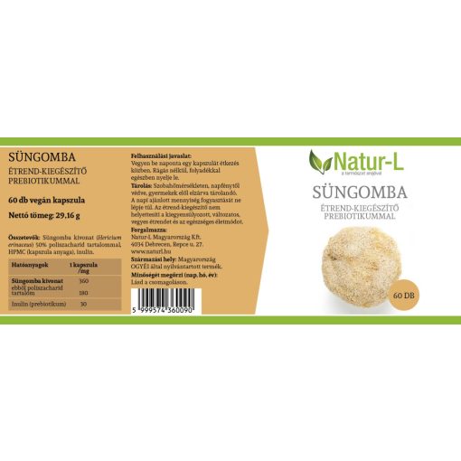 SÜNGOMBA 3 db + AJÁNDÉK Probiotikum Mix!